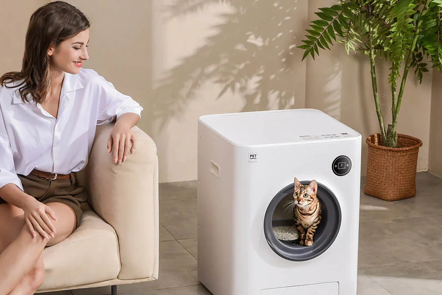 rotating litter tray